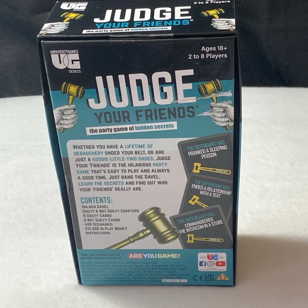 Judge Your Friends Party Game Of Hidden Secrets University Games Ages 18+ SeePic